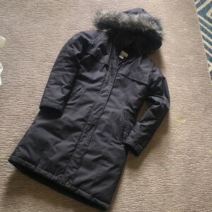 Columbia midi Omni tech EUC size small 40” chest detachable hood reflective line